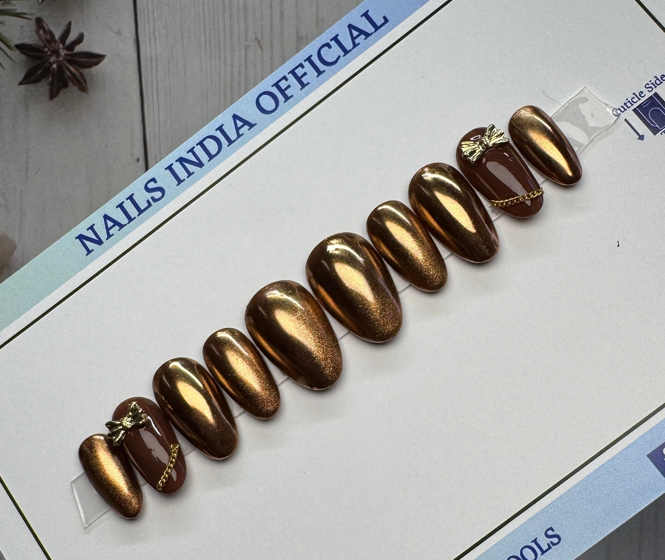Bronzed Babe – Metallic Press-On Nails